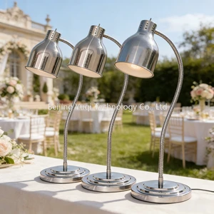 Silver Retractable Heating Lamp Food Heat Lamp Warmer Service Restaurant for Food Warming Restaurant Buffet Home Use Warmer