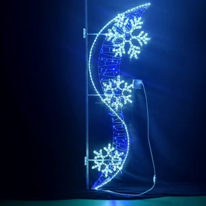 Commercial 2D LED Rope Motif Light Customizable IP65 Outdoor Street Pole Lighting Christmas Holiday Landscape Decoration