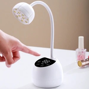 Wireless Mini UV LED Light Dryer Ultraviolet Flexible Desk USB Gel Polish Nail Table Lamp Bendable Design 36W 12Leds LCD Screen