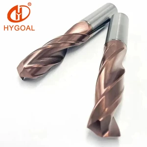 HYGOAL Solid Carbide 3D/5D TiAlN Coated Twist Drill Bit Super Hard Tungsten Steel for Stainless Steel Metals CNC Drilling Tools