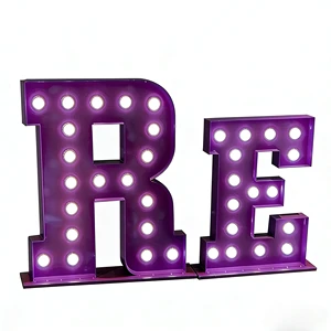 Marquee Letters 4ft Foam Board 4ft 5ft Big Giant Large Electronic Signs Led RGB Marquee Letter Light With Bulb