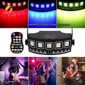 10W LED Sound Activated Flash Lamp Nightclub Decoration Stage Light Speed Control Strobe Party Lights Christmas Lighting