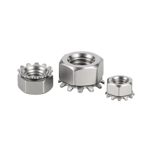 304 Stainless Steel K-Nut Serrated K Cap Nut Multi-Tooth Hex Lock Nut M3 M4 M5 M6 M8