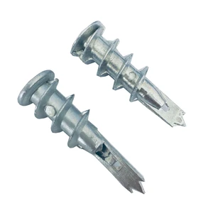 Factory Wholesale Steel Zinc-Plated Self-Drilling Plasterboard Expansion Anchor 3-Pin Type High-Strength Metal Anchor