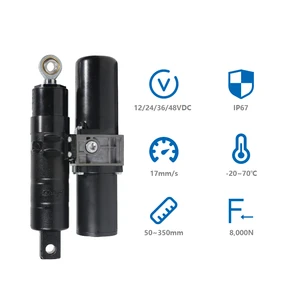 PrimoPal 8000N Electro Hydraulic Actuator Ip66 Ip67 150mm 250mm Stroke 12V 24V DC Waterproof Linear Actuator for 800kg