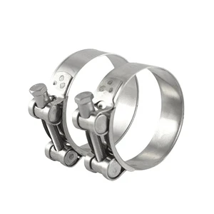 China Manufacture Exhaust Hollow T Bolt European Clamp Carbon Steel Pipe Clamps High Quality Cheap Price Hose Clamp