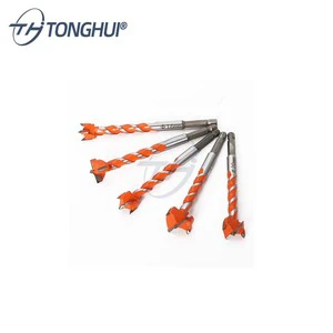 5pcs Forstner Drill Bit Set Wood Hole Saw Cutter Lengthen Spiral Type Used for Solid Wood, Plywood, Particle Board