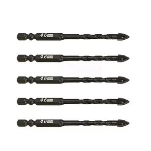 Alloy Masonry Drill Bit Set with Hex Shank Cross Carbide Tip for Wall Cement Tile Concrete Wood Drilling