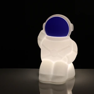 USB Rechargeable Soft Silicone Spaceman Led Night Light Food Silicone 1200mAh Battery Night Lamp for Kids Baby Bedroom