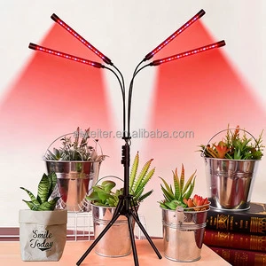 1/2/3/4/5 Heads Plant Supplement Lamp Floor Standing Indoor LED Plant Growth Light with Timing Full Spectrum and Dimmer Support