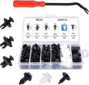 100pcs Professional Vehicle Plastic Fasteners Convenient Assembly Durable and Reliable