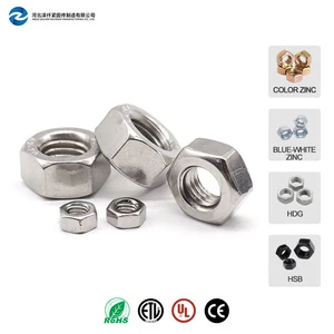 Hex Nut M6 M8 M10 M12 Carbon Steel DIN934 Standard Zinc Plated Hexagonal Nut Fastener Bolts And Nuts Set Wholesale