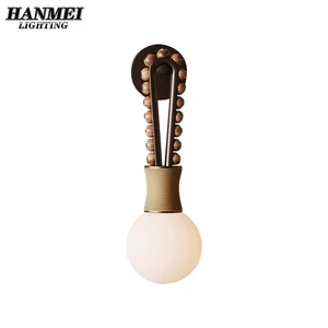 All-Copper Modern LED Wall Lamp with 3500K Warm White Glass Shade for Living Room Bedroom Hotel Corridor