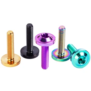 Customized Motorcycle Bolts And Screws M6 Gr5 Titanium Aluminum Disc Head Screw Steel Material