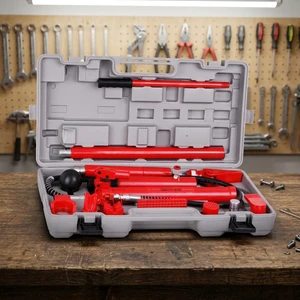 ME ME-804 4 Ton Portable Hydraulic Steel Power Cylinder Ram Jacks with 120mm Lifting Height for Automotive & Construction Use