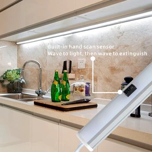 1708 Ultra-thin Smart Infrared Led Aluminum Profile Light Arm-by Of Sensor Hand Sweep Lamp For Kitchen Cabinet 24v