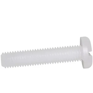Plastic Bolt Plastic Slot Pan Head Screw Polyvinylidene Fluoride PVDF Screw Plastic Screw And Nut