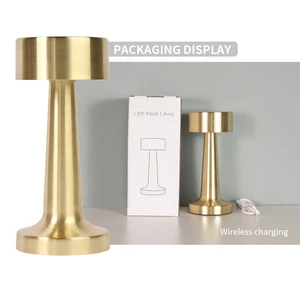 Portable Simplicity Led Desk Lamp Coffee Shop Creative Night Light Retro bar Metal Cordless Table Lamp