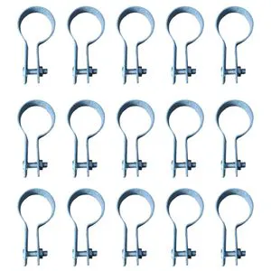 High-Strength Metal Pipe Clamps 1-5/8 Inch Zinc Finish For Pipe Repair Durable Leak Proof Essential Sealing Model