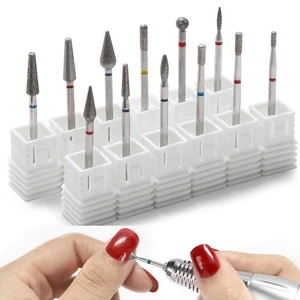 Coarse/Medium/Fine Grit Lightweight Russian-Style Pre-Treatment Manicure Exfoliating Diamond Nail Drill Bits
