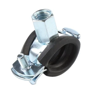 Carbon Pipe Structural Zinc Plated Surface China Manufacturer Rubber Pipe Clamp Exhaust Pipe Clamp