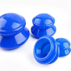 Rubber Vacuum Suction Massage Cup Glass Therapy Set Facial Silicone Cupping