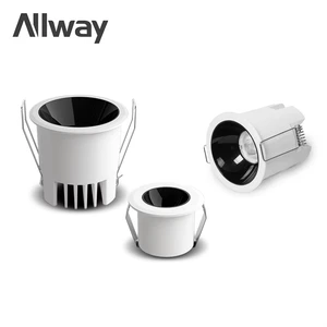 ALLWAY OEM ODM Die Casting Aluminum Indoor Bar Hotel Hall Dimmable 2W Mini LED Downlight