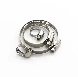 Perforated Band Pipe Clip Stainless Steel Worm Gear Drive Hose Clamp American Hose Clamps SS304