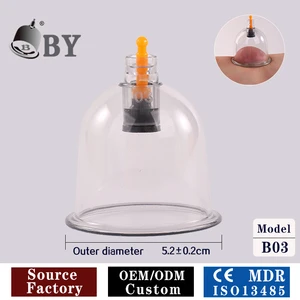 BY B03 5.2CM PS Single Cupping Cups CE ISO13485 Source FactoryTherapy Massager Vacuum Cupping Set Hijama Suction Cups