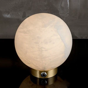 Modern Simple Creative Gold Copper Marble Decorative Reading Hotel Bedside Study Indoor Home Stand Table Lamps