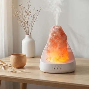 Aroma Diffuser Himalayan Salt Lamp Design Ultrasonic USB-powered Waterless Eco-Friendly LED Lighting Portable For Household