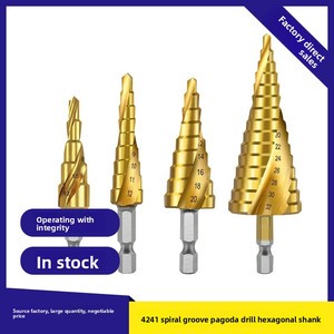 4241 Multi-Purpose Hole Cutter Universal High-Speed Steel Hex-Shank Step Drill Bit for Metal Drilling