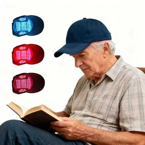 Red Light Cap, Red Light for Head 100led 3 Wavelengths 460nm 660nm 850nm Led Infrared Light Cap for Hair Health