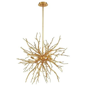 Modern Gold Branches Chandelier 4lights 6 Lights Chandelier Pendant Lightings for Living Room Bedroom