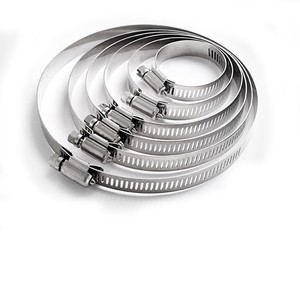 Kinglin Adjustable 21-38mm 27-51mm Pipe Clamp Worm Gear 201 304 Stainless Steel American Type Hose Clamps