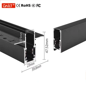 Slim Magnetic Track Light 15mm Modern Dimmable Aluminum Alloy Track Rail Magnetic Track Light System Magnetic Track Light