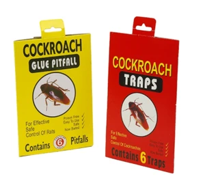 Yellow Eco-Friendly Disposable Paper Cockroach & Bed Bug Killer Glue Trap With Super Glue