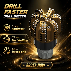 Professional Industrial Multi-Blade PDC Drill Bit, Polycrystalline Diamond Rock Drilling Bit for Water Well & Oilfield Drilling