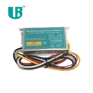 PL15-180-10D12 DC 12V T5 UVC Germicidal Lamp Electronic Ballast with Water Filter