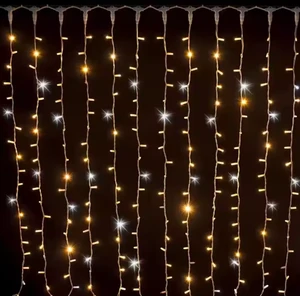 Home Waterproof LED Curtain String Lights Outdoor Smart Landscape Led Curtain Lights