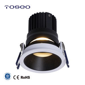 Modern COB Spotlight Aluminum Recessed 10.5W LED Ceiling Downlights 3000K for Hotels Indoor Commercial Lighting