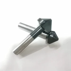 Tungsten Carbide Titanium Aluminum Nitride Coated Countersink Chamfer Drill Bit 90 Degree Point Angle Cutter High Hardness Wear