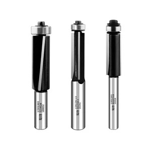 Industrial 2/3-Flute Carbide Cutters Shear Angle 1/4 1/2 Shank CNC Panel Saws Full Size Range Milling Cutter Bearing Trim Bits