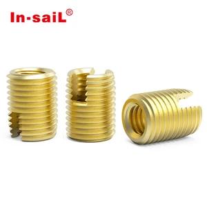OEM 303 Series Stainless Steel Self Tapping Threaded Insert Slotted Ensat Thread Repair Bushing For Metal Wood Plastic M3-M10