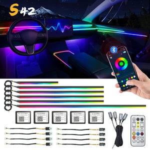 Fiber Optic Lights for Car Interior Waterproof LED Guide Ambient Lighting LED Car Atmosphere Light