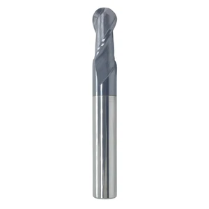 Wholesale HRC60 CNC Machine Tools Carbide 2 Flutes Standard Length Black Tungsten Steel Coating Ball Nose End Mill Cutter