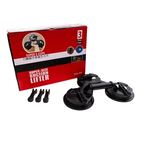 Portable Vacuum Glass Sucker Tiling Tools Large Aluminum Alloy Manual Three-jaw Suction Cups for Floor Paving Construction