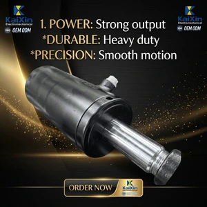 Hydraulic Cylinder Double Acting Hard Chrome Plated Carbon Steel ISO9001 Certified Custom Manufactured Factory One-year Warranty