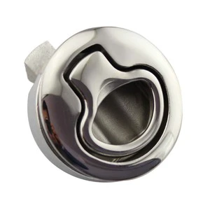 High Polished Locking Style Marine Deck Hatch Door Flush Pull Latch For RV Boat Round Slam Latch