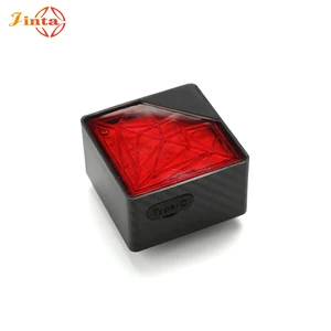 Jinta 33*33*24mmUSB-C Bike Cycling Super Bright COB LED Rear Tail Light With Brake Sensor Power Indicator 70LM400mah